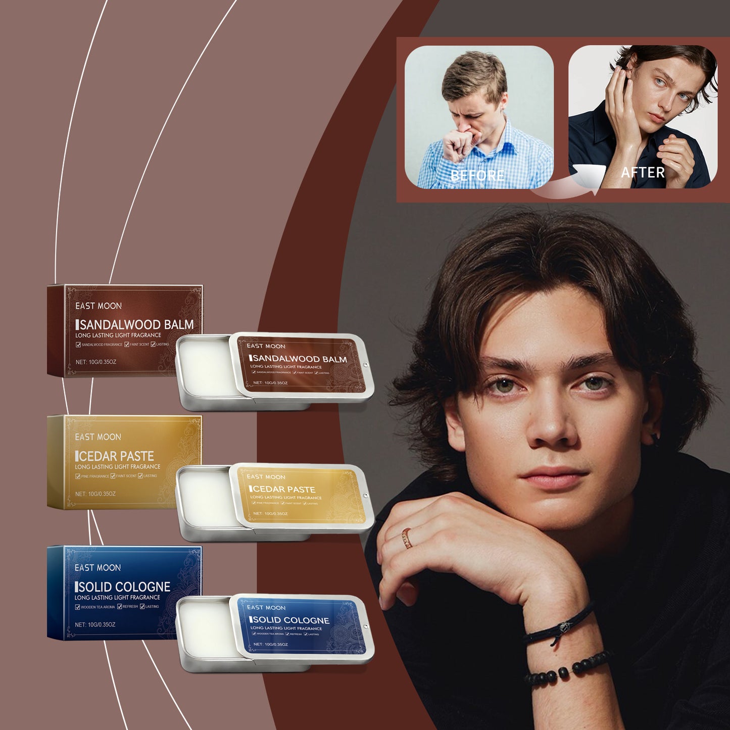 Men's Solid Balm Portable Fragrance