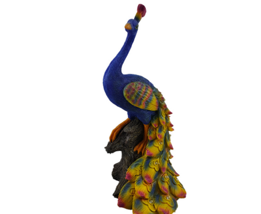 Simulated Peacock Resin Crafts Outdoor Garden Solar Decoration