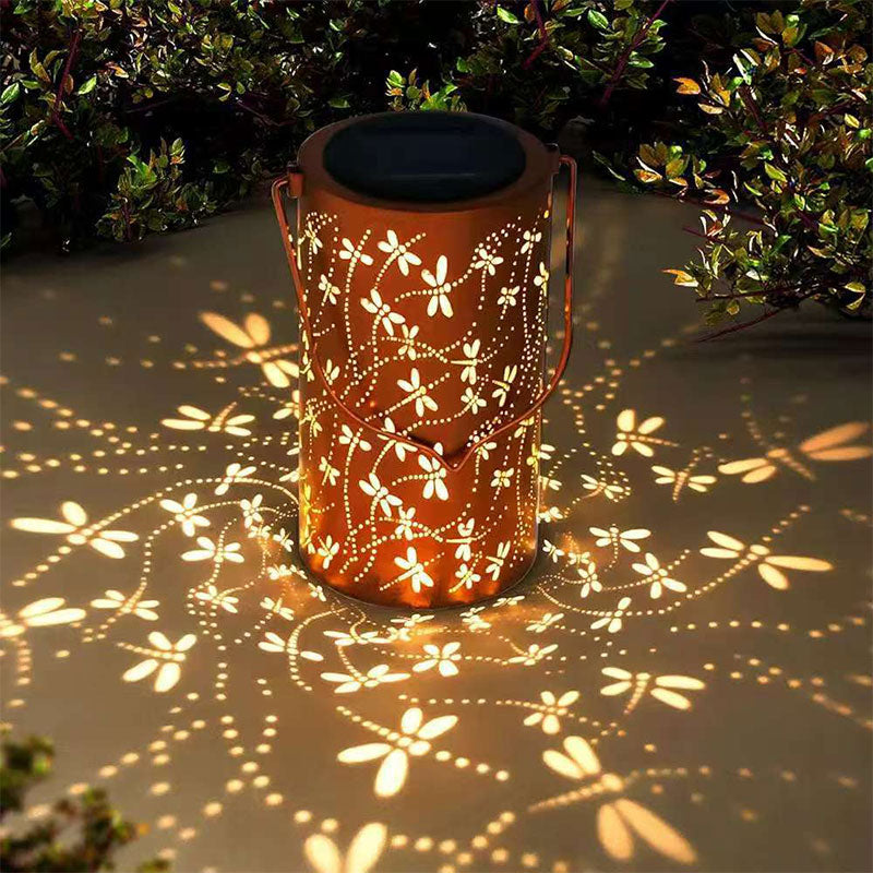 Solar Garden Lights with Colorful Sunflower Pattern