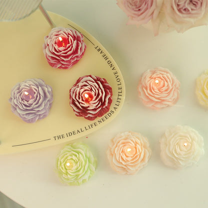 Pure handmade peony shaped aromatherapy candle