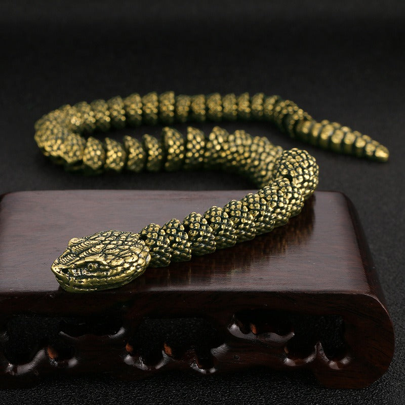 Antique Old 3D Live Snake Showroom Decoration