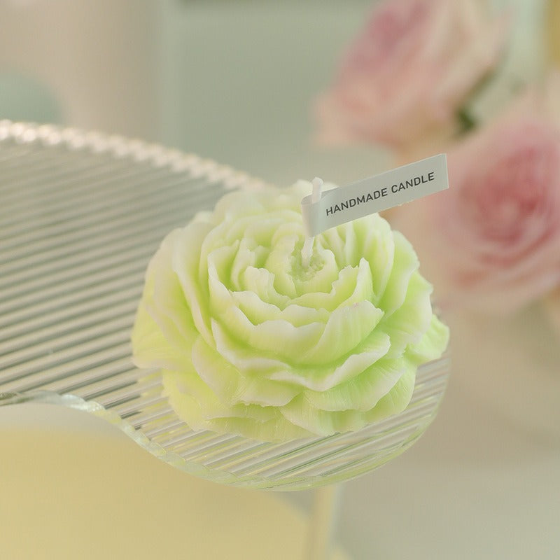 Pure handmade peony shaped aromatherapy candle