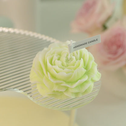 Pure handmade peony shaped aromatherapy candle