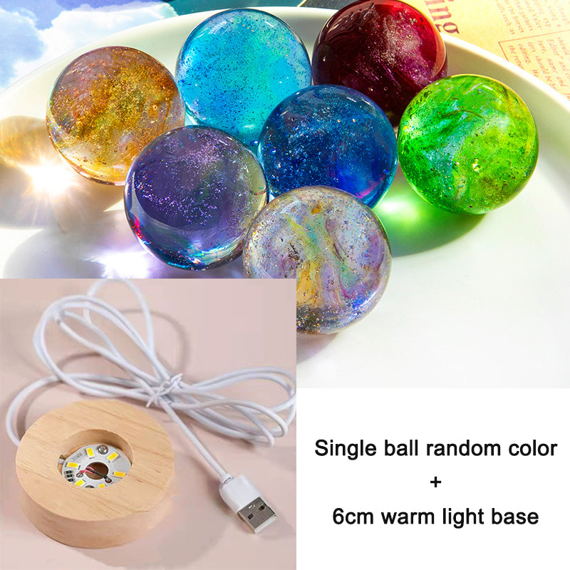 glowing crystal balls