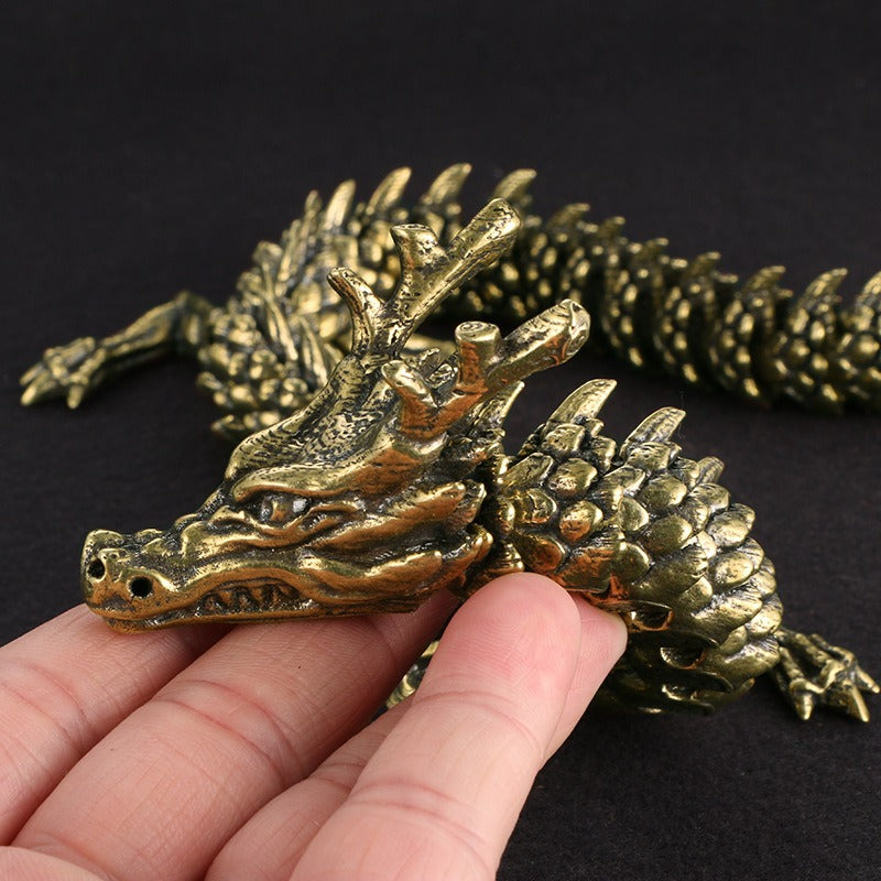 Antiques Do Old 3D Living Dragon Decoration