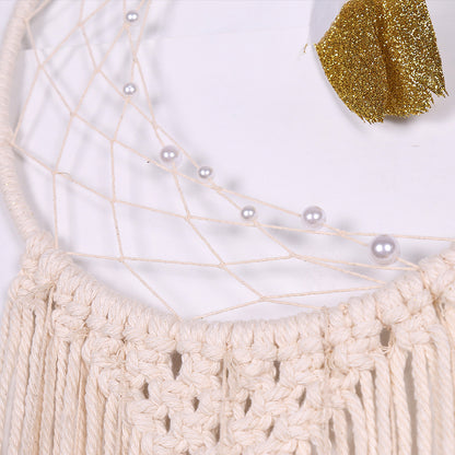 Hand Woven Cotton Thread Tassel Tapestry