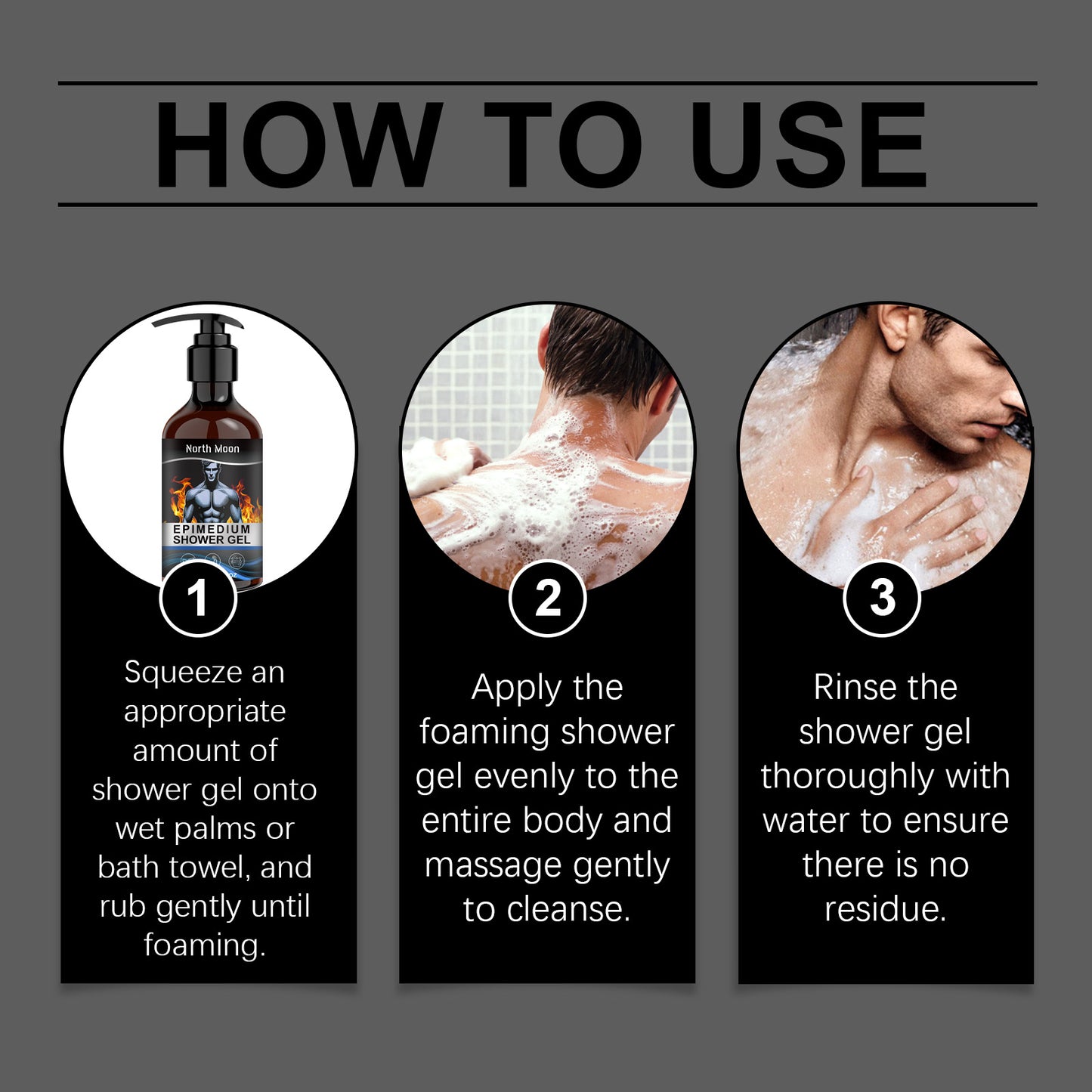 North Moon Men's Body Care Shower Gel