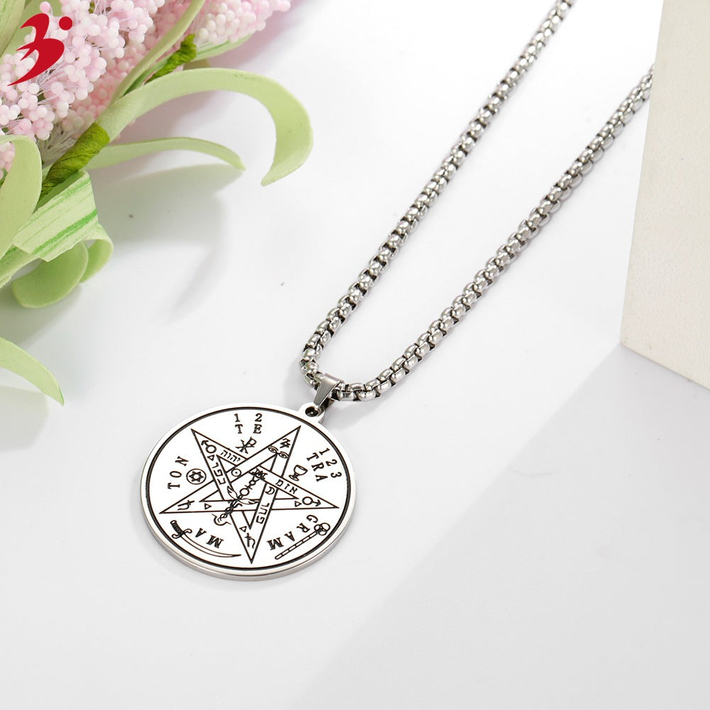 Magic Array Time Lucky Pentagram Necklace
