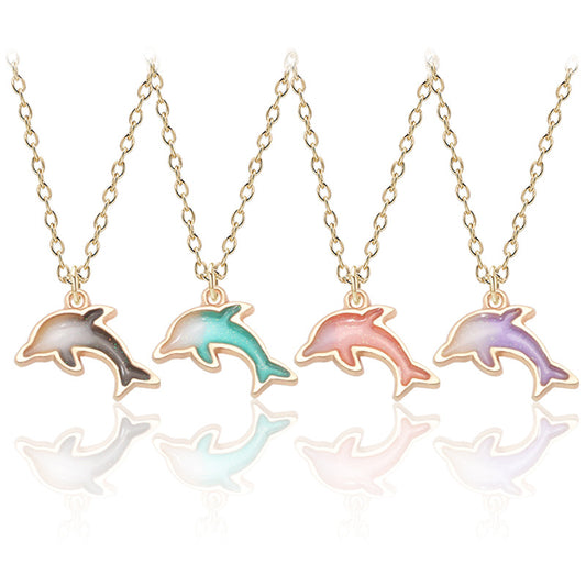 Cute Dolphin Pendant Necklace
