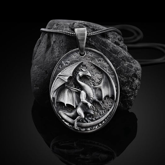 Western Dragon Pendant Necklace