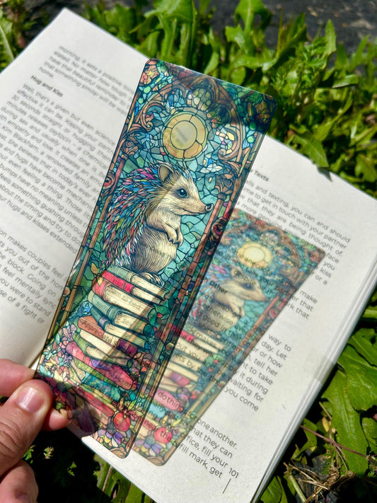 Book Stacked Hedgehog Bookmark