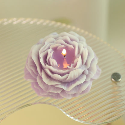 Pure handmade peony shaped aromatherapy candle