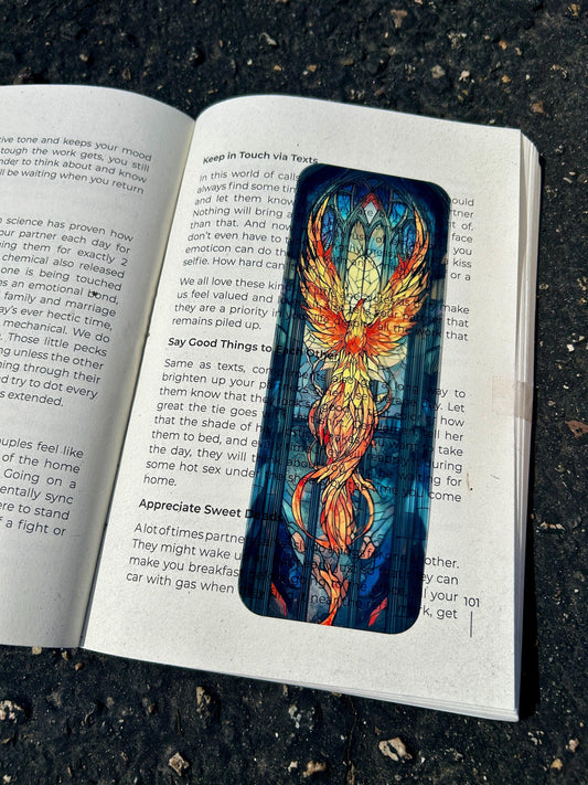 Stained Glass Phoenix Bookmark