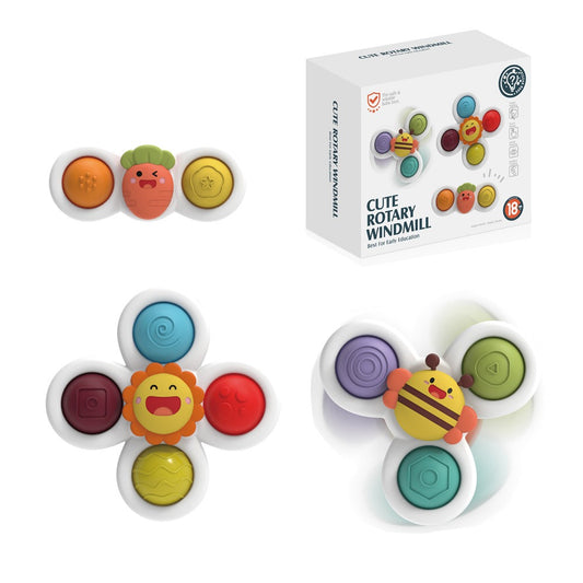 cartoon fingertips rotating happy toy