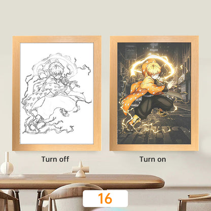 Anime Light Painting Moon Lamp