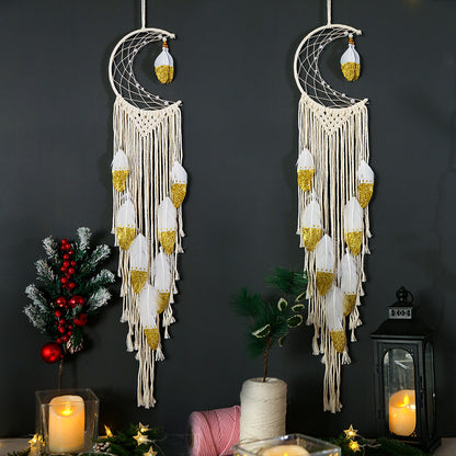 Hand Woven Cotton Thread Tassel Tapestry