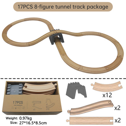 Wooden Train Track Set