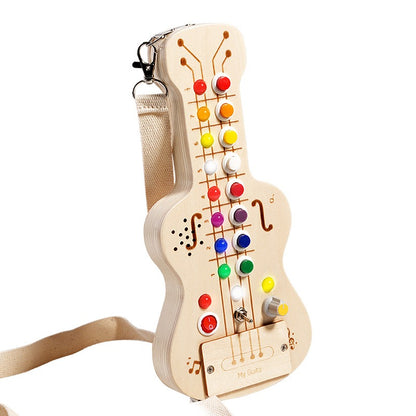 Wooden LED switch light melodic sound guitar