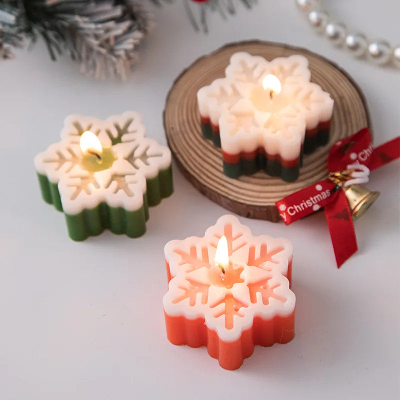 New Christmas Snowflake Aromatherapy Candle Hand-Made
