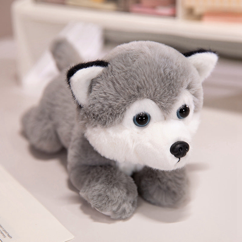 Heavy Particle Small Size Dog Lying Plush Toy