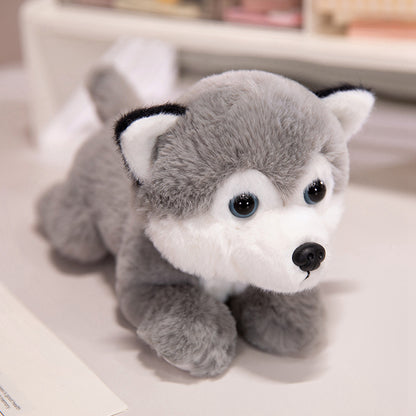 Heavy Particle Small Size Dog Lying Plush Toy