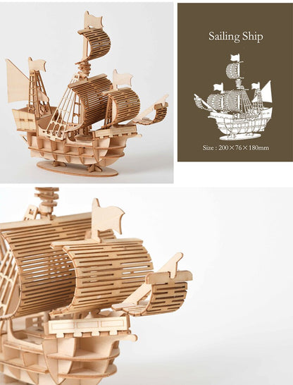 WoodCraft™ 3D Laser‑Cut Model Kit