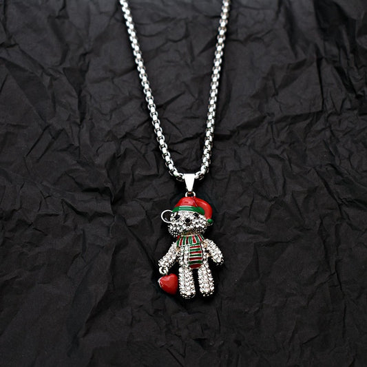 Bear Hip‑Hop Necklace