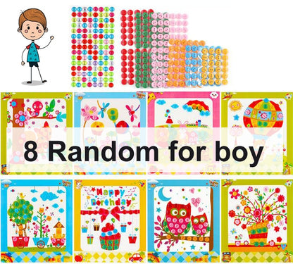 ButtonArt™ 8‑Piece DIY Sticker Craft Set