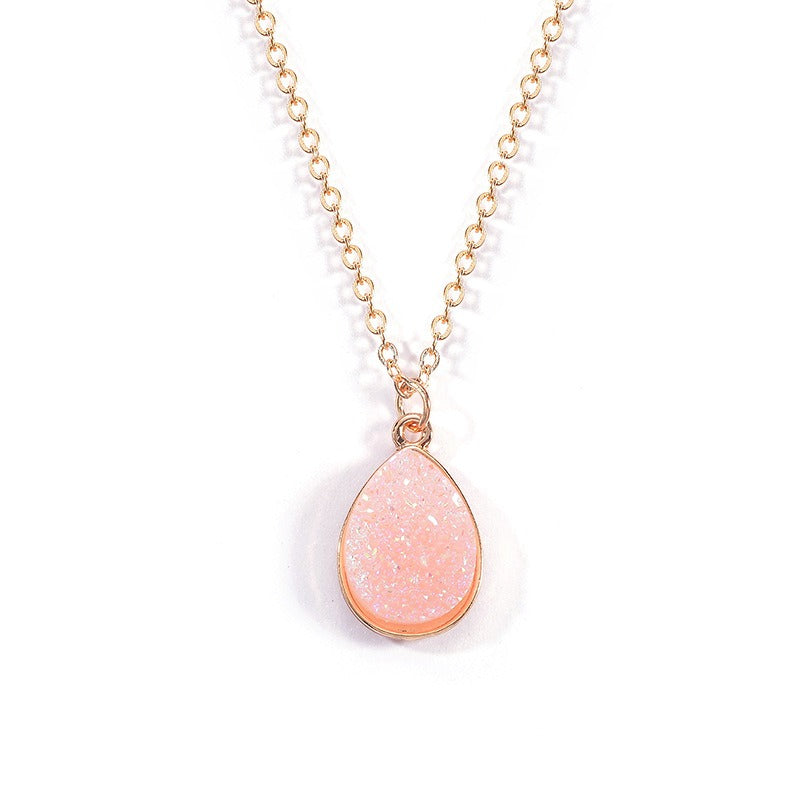 Simple Water Drop Crystal Necklace