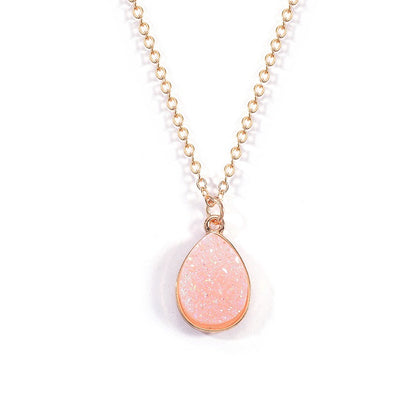 Simple Water Drop Crystal Necklace