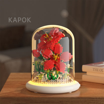 Building block flower simulation