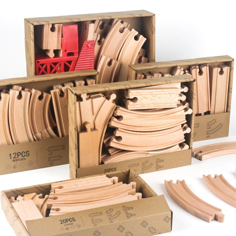 Wooden Train Track Set