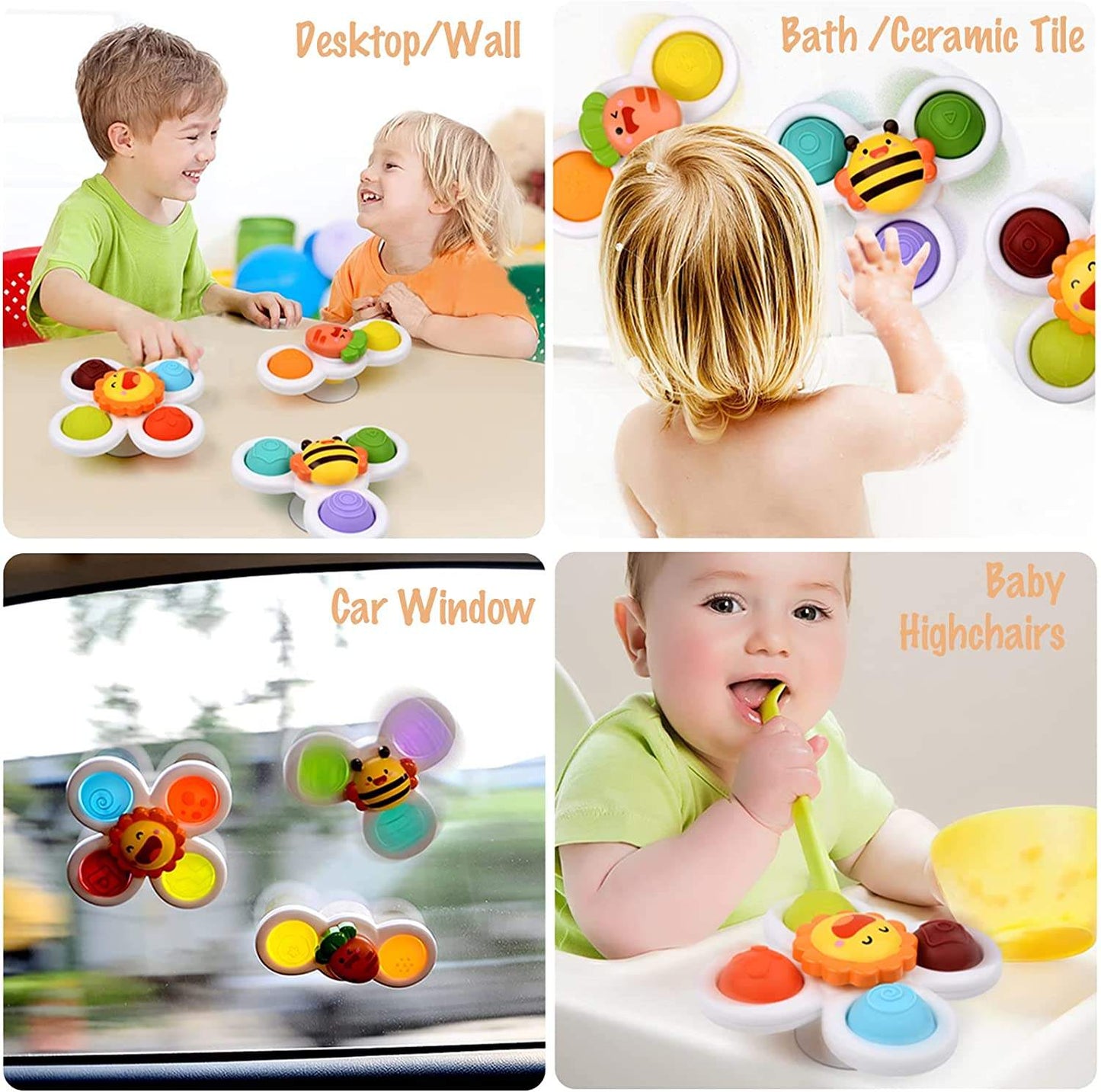 cartoon fingertips rotating happy toy