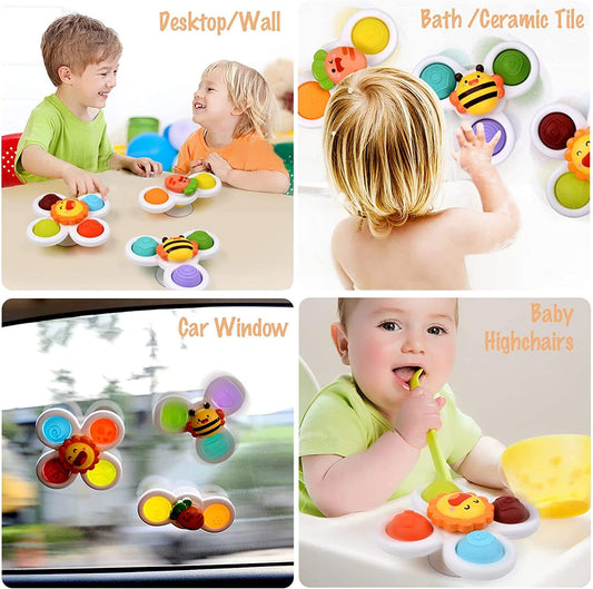 cartoon fingertips rotating happy toy