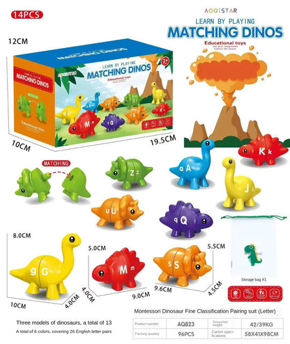 Cross-border Early Education Dinosaur Alphabet Matching Puzzle Toy