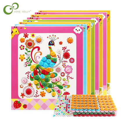 ButtonArt™ 8‑Piece DIY Sticker Craft Set