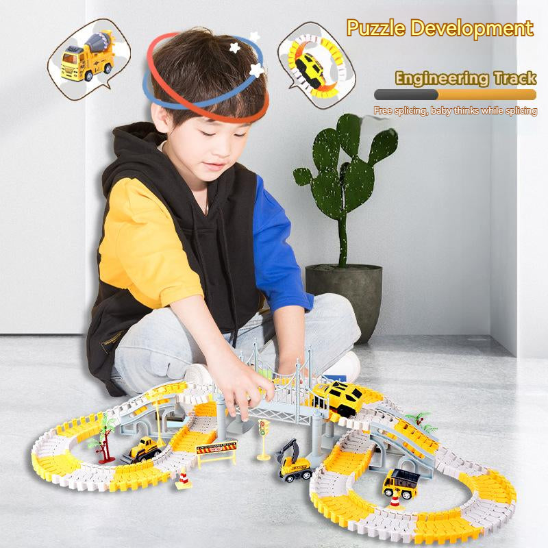 Electric toy track car