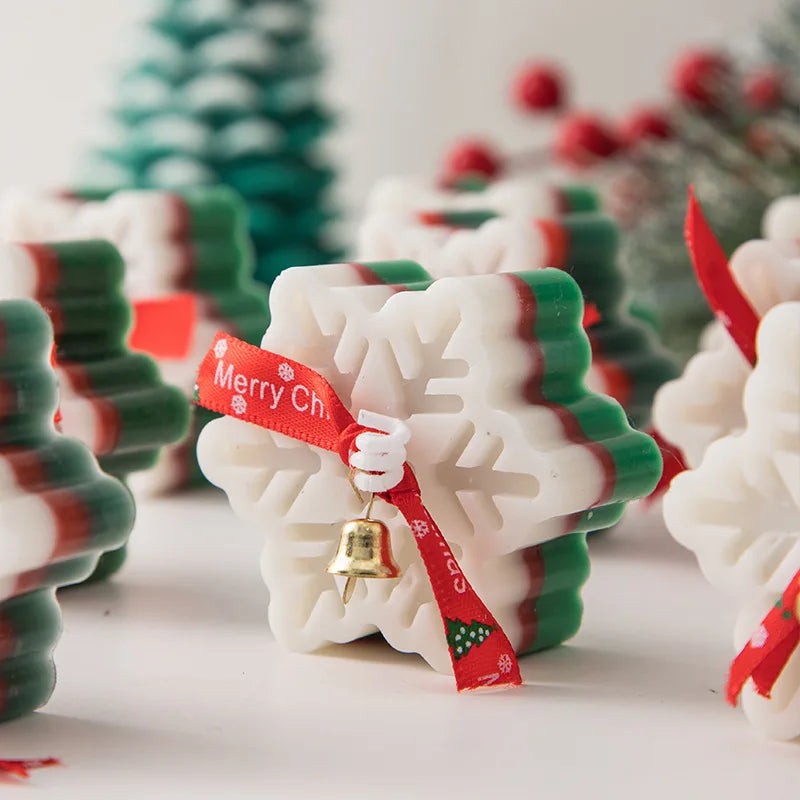 New Christmas Snowflake Aromatherapy Candle Hand-Made