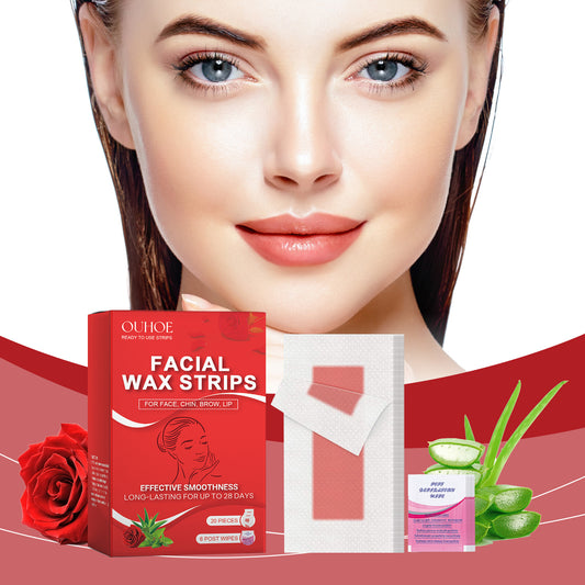 Rose Gentle Facial Wax Strips