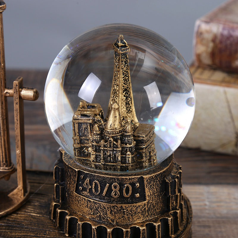 European Style Time Crystal Ball Hourglass