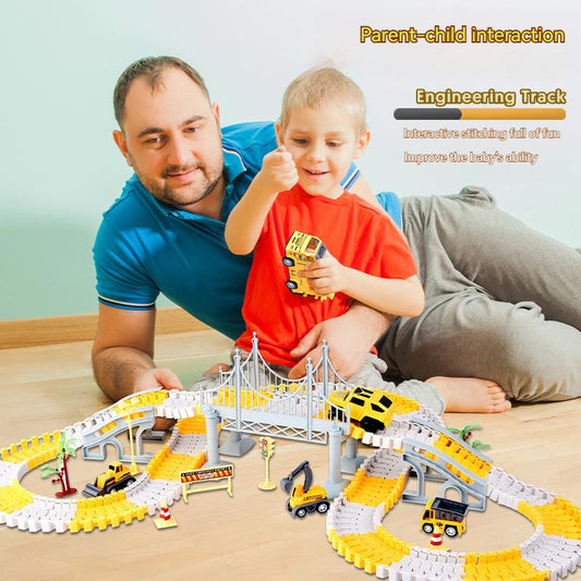 Electric toy track car