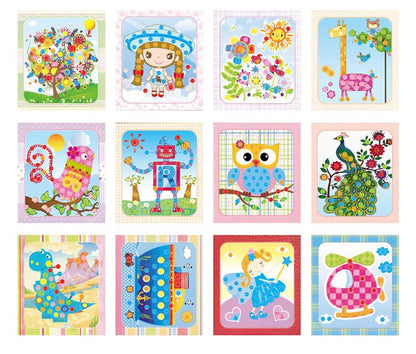 ButtonArt™ 8‑Piece DIY Sticker Craft Set