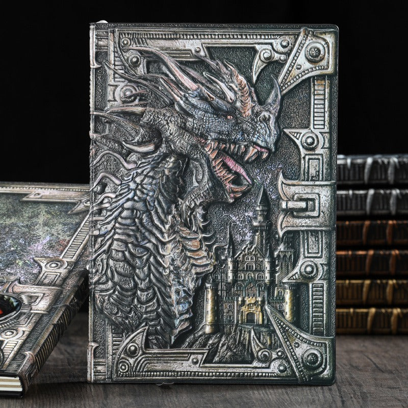 Retro Embossed Evil Dragon Notebook