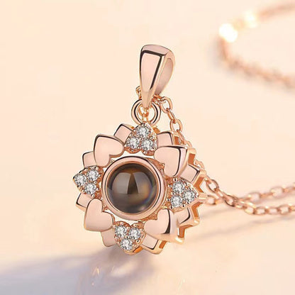 Sunflower Projection Necklace