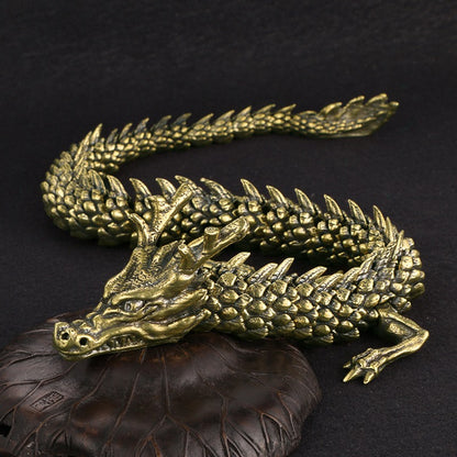 Antiques Do Old 3D Living Dragon Decoration