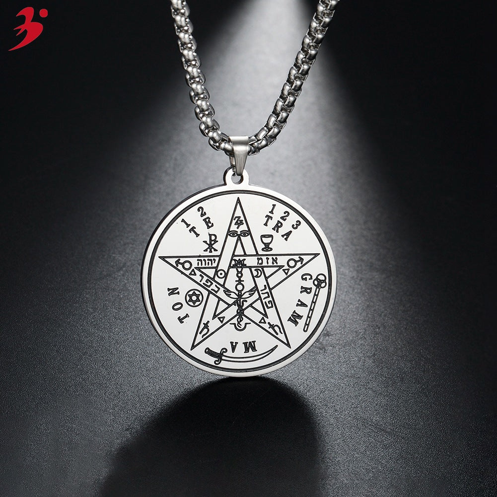 Magic Array Time Lucky Pentagram Necklace
