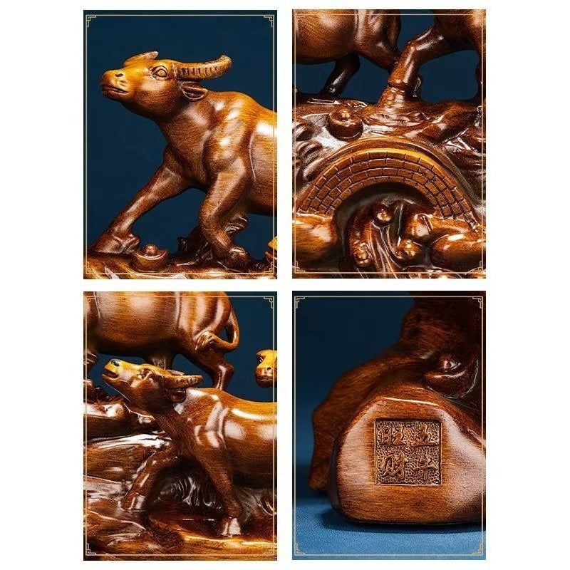 Five Bulls and Ox Qi soaring into the sky home decor