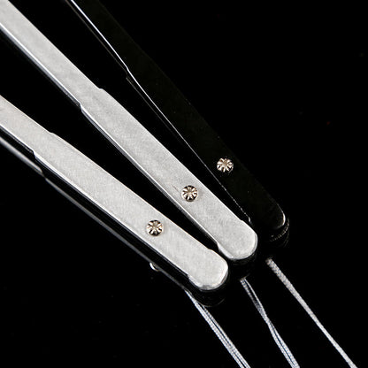 10 Inch Kungfu Fan Metal Bone Bamboo Core Antique Folding Fan