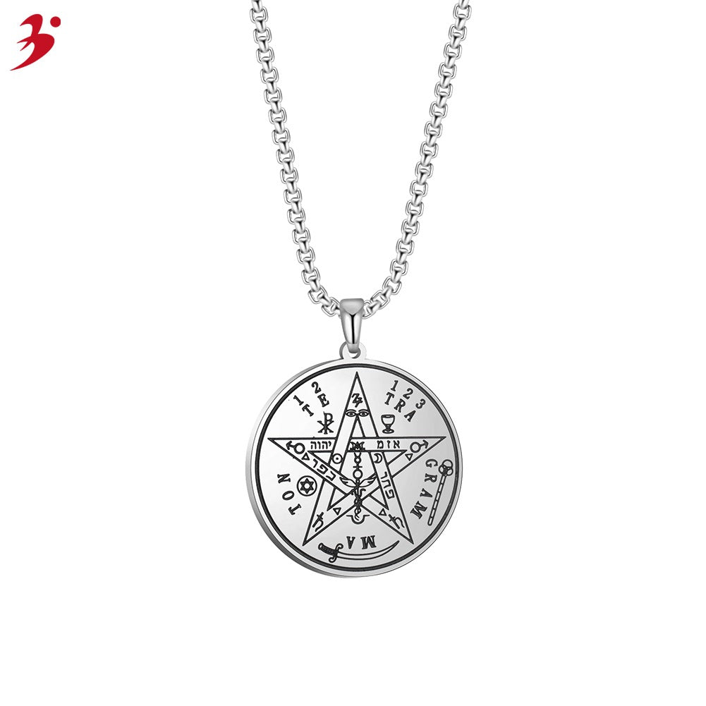 Magic Array Time Lucky Pentagram Necklace