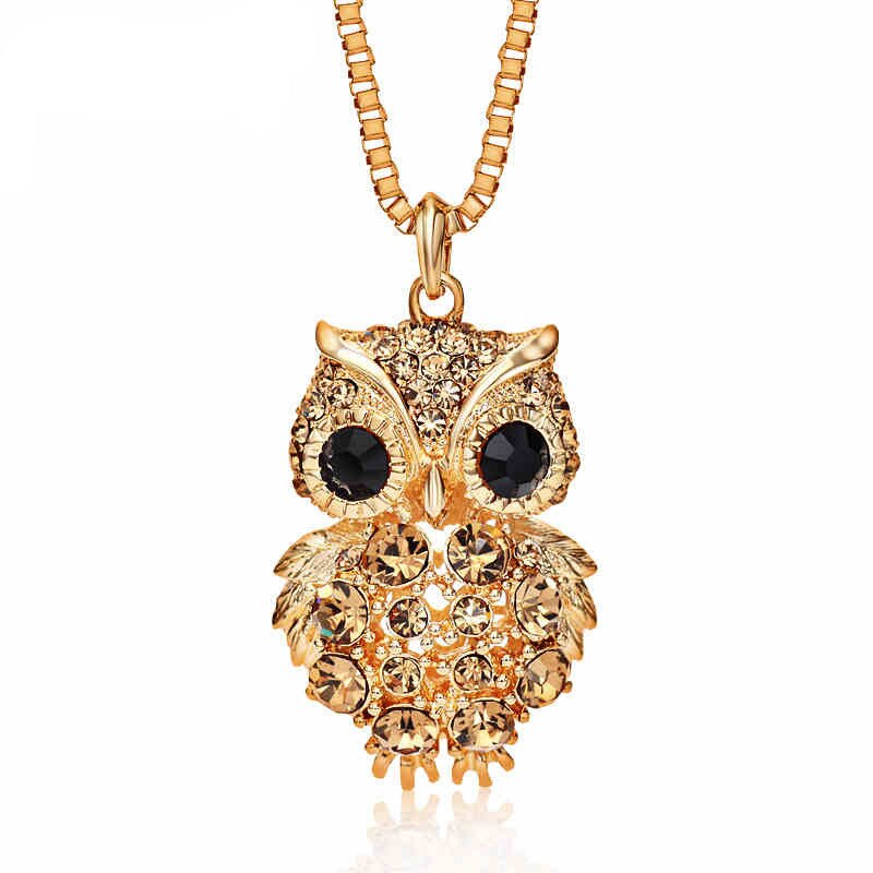 Charming Fashion Owl Pendant Long Sweater Chain Necklaces